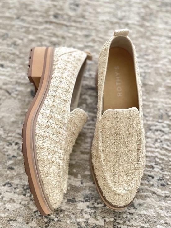 Rothy's Shoes - Rothy’s The Lug Loafer Boucle Cream Beige Size 9.5 Preppy